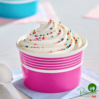 8 oz. Pink Paper Frozen Yogurt / Food Cup By Prime - 1,000/Case