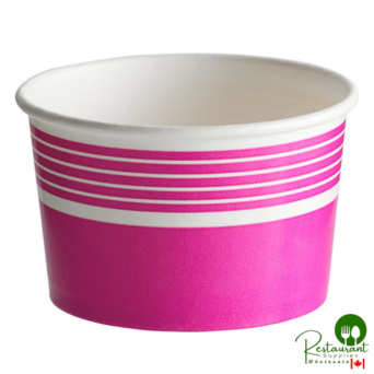8 oz. Pink Paper Frozen Yogurt / Food Cup By Prime - 1,000/Case