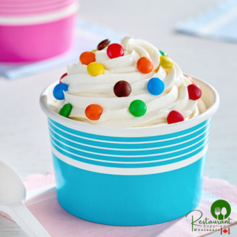 8 oz. Blue Paper Frozen Yogurt / Food Cup By Prime - 1,000/Case
