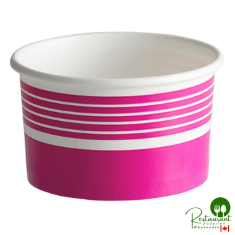 6 oz. Pink Paper Frozen Yogurt / Food Cup By Prime - 1,000/Case
