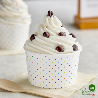 8 oz. Polka Dot Paper Frozen Yogurt / Food Cup By Prime - 1,000/Case