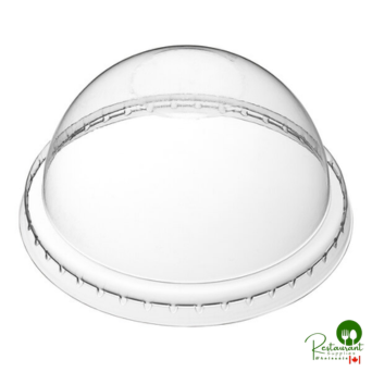 4 oz. Clear Round Dome Frozen Yogurt Lid with No Hole By Prime - 1,000/Case