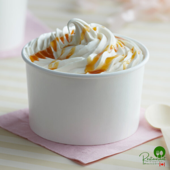 16 oz. White Paper Frozen Yogurt / Soup / Food Cup By Prime - 1,000/Case