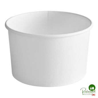 16 oz. White Paper Frozen Yogurt / Soup / Food Cup By Prime - 1,000/Case