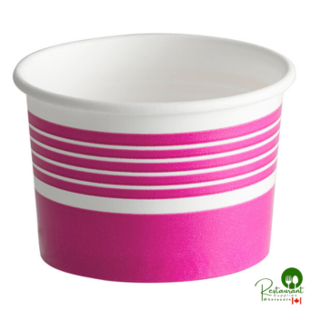 4 oz. Pink Paper Frozen Yogurt / Food Cup By Prime - 1,000/Case