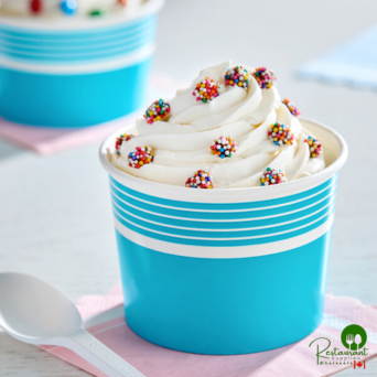 12 oz. Blue Paper Frozen Yogurt / Food Cup By Prime - 1,000/Case