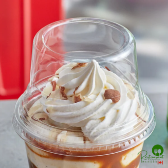 5-12 oz. Clear Plastic Tall Dome Lid, No Hole By Prime - 1,000/Case