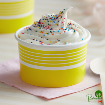 6 oz. Yellow Paper Frozen Yogurt / Food Cup By Prime - 1,000/Case