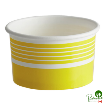 6 oz. Yellow Paper Frozen Yogurt / Food Cup By Prime - 1,000/Case