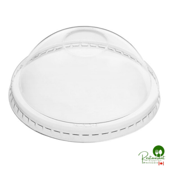 16 oz. Clear Round Dome Frozen Yogurt Lid with No Hole By Prime - 1,000/Case