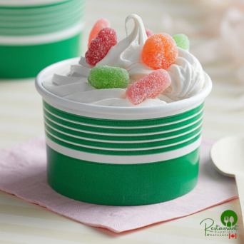 6 oz. Green Paper Frozen Yogurt / Food Cup By Prime - 1,000/Case