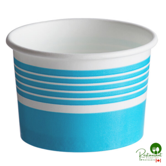 4 oz. Blue Paper Frozen Yogurt / Food Cup By Prime - 1,000/Case
