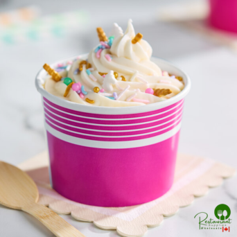 12 oz. Pink Paper Frozen Yogurt / Food Cup By Prime - 1,000/Case