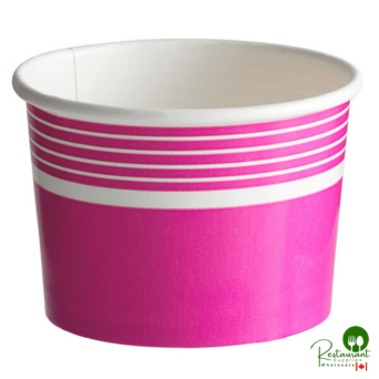 12 oz. Pink Paper Frozen Yogurt / Food Cup By Prime - 1,000/Case