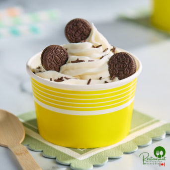 8 oz. Yellow Paper Frozen Yogurt / Food Cup By Prime - 1,000/Case