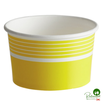 8 oz. Yellow Paper Frozen Yogurt / Food Cup By Prime - 1,000/Case