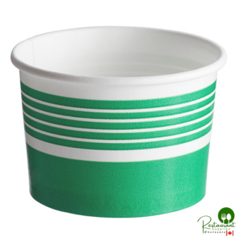 4 oz. Green Paper Frozen Yogurt / Food Cup By Prime - 1,000/Case