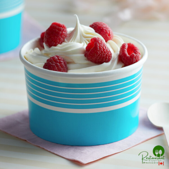16 oz. Blue Paper Frozen Yogurt / Soup / Food Cup By Prime - 1,000/Case