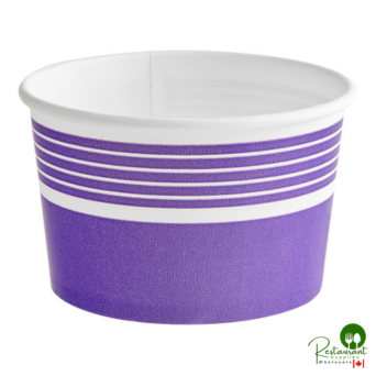 8 oz. Purple Paper Frozen Yogurt / Food Cup By Prime - 1,000/Case