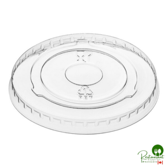 4 oz. Clear Flat Frozen Yogurt Lid with No Hole By Prime - 1,000/Case