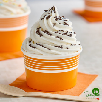 8 oz. Orange Paper Frozen Yogurt / Food Cup By Prime - 1,000/Case