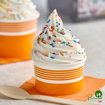 6 oz. Orange Paper Frozen Yogurt / Food Cup By Prime - 1,000/Case