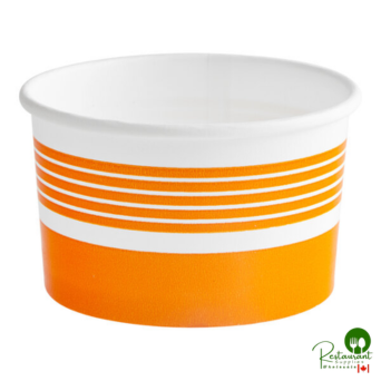 6 oz. Orange Paper Frozen Yogurt / Food Cup By Prime - 1,000/Case