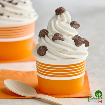 4 oz. Orange Paper Frozen Yogurt / Food Cup By Prime - 1,000/Case
