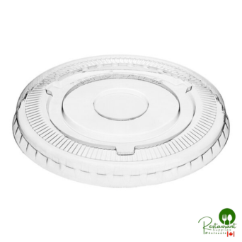 6 oz. Clear Flat Frozen Yogurt Lid with No Hole By Prime - 1,000/Case
