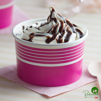 16 oz. Pink Paper Frozen Yogurt / Soup / Food Cup By Prime - 1,000/Case