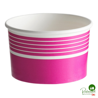 16 oz. Pink Paper Frozen Yogurt / Soup / Food Cup By Prime - 1,000/Case