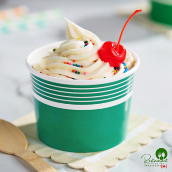 12 oz. Green Paper Frozen Yogurt / Food Cup By Prime - 1,000/Case