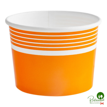 12 oz. Orange Paper Frozen Yogurt / Food Cup By Prime - 1,000/Case
