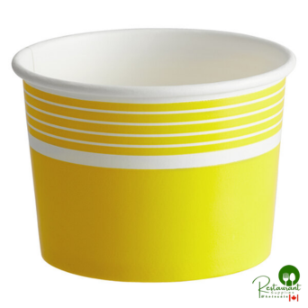 12 oz. Yellow Paper Frozen Yogurt / Food Cup By Prime - 1,000/Case