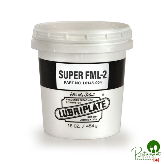 L0145-004 LUBRIPLATE SUPER FML-2 USP White Mineral-Oil Based Food Grade Grease – CASE OF 12 – 16OZ TUBS