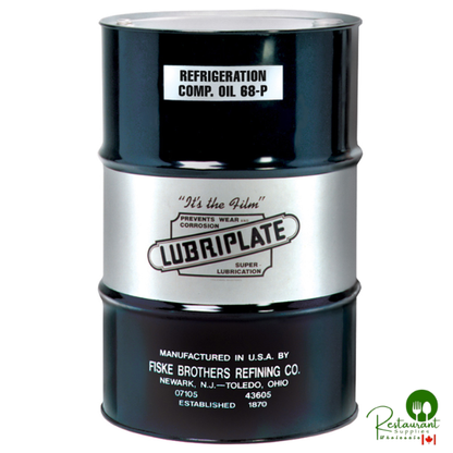 L0843-062 LUBRIPLATE SYNTHETIC BLEND REFRIGERATION COMP OIL 68-P, (FRICK OIL #3 SPECIFICATION) – 55 GALLON DRUM