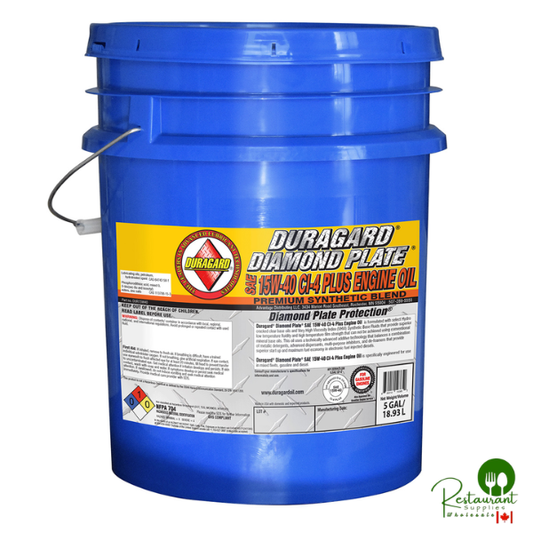 DURAGARD® DIAMOND PLATE® CI-4+15W40, PREMIUM LONG LIFE 12 TBN SYNTHETIC BLEND OIL CI-4 PLUS/SL – 5 GALLON PAIL