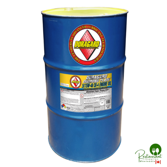 DURAGARD® DIAMOND PLATE® 15W40, PREMIUM LONG LIFE 12 TBN SYNTHETIC BLEND OIL, (CI-4 PLUS/SL) – 30 GALLON DRUM