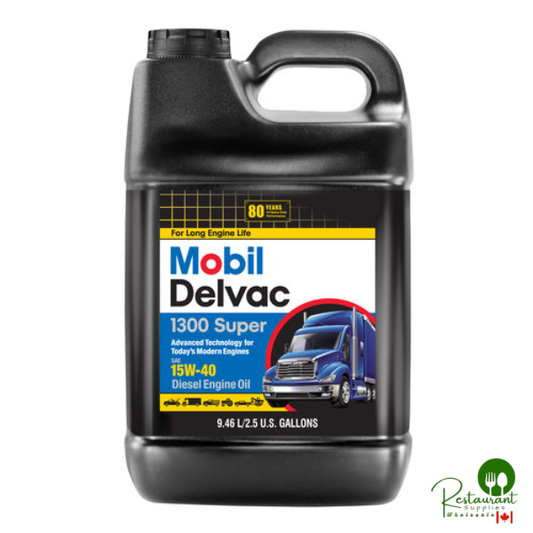 MOBIL DELVAC 1300 CK-4 15W-40 DIESEL ENGINE OIL – CASE OF 2 – 2.5 GALLON JUGS