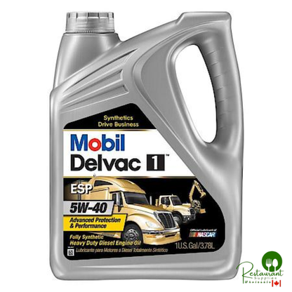 MOBIL DELVAC 1 ESP CK-4 5w40 100% SYNTHETIC DIESEL ENGINE OIL – CASE OF 4 – 1 GALLON JUGS