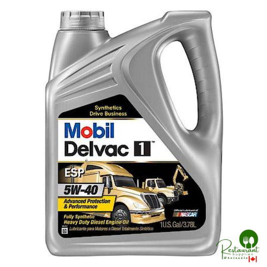MOBIL DELVAC 1 ESP CK-4 5w40 100% SYNTHETIC DIESEL ENGINE OIL – CASE OF 4 – 1 GALLON JUGS