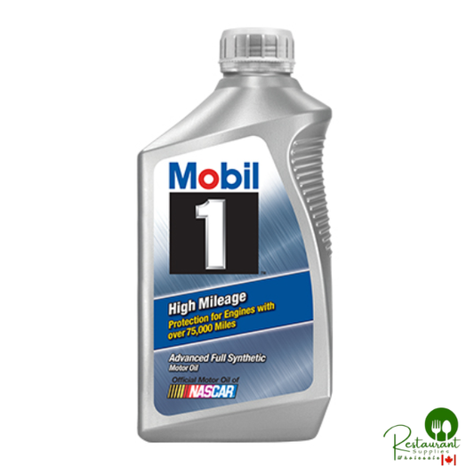 MOBIL 1 HIGH MILAGE 10W-30 100% SYNTHETIC – CASE OF 6 – 1 QUART BOTTLES