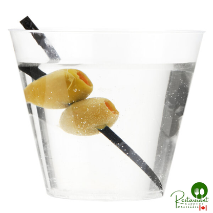 Fineline 409-CL Savvi Serve 9 oz. Squat Clear Hard Plastic Tumbler - 500/Case