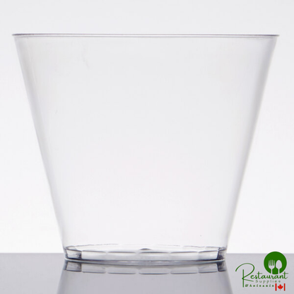 Fineline 409-CL Savvi Serve 9 oz. Squat Clear Hard Plastic Tumbler - 500/Case