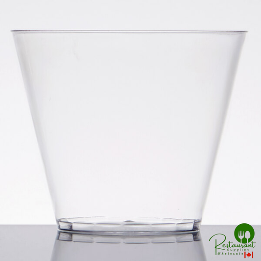 Fineline 409-CL Savvi Serve 9 oz. Squat Clear Hard Plastic Tumbler - 500/Case