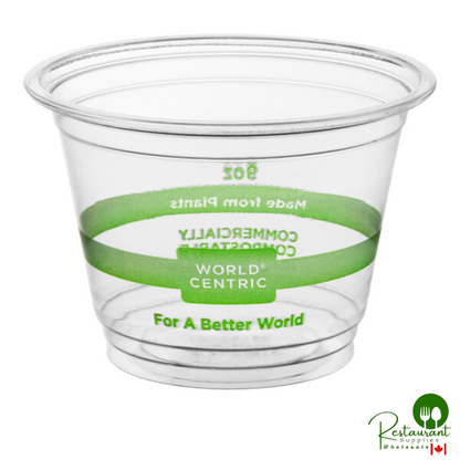 World Centric 9 oz. Squat PLA Plastic Compostable Cold Cup - 1,000/Case