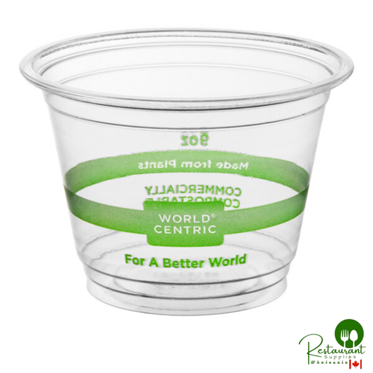 World Centric 9 oz. Squat PLA Plastic Compostable Cold Cup - 1,000/Case