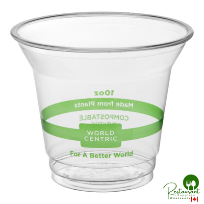 World Centric 10 oz. PLA Plastic Compostable Cold Cup - 1,000/Case