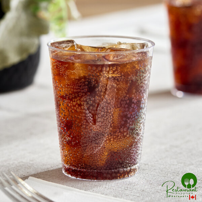 Fineline Savvi Serve 410-CL 10 oz. Tall Clear Hard Plastic Tumbler - 500/Case