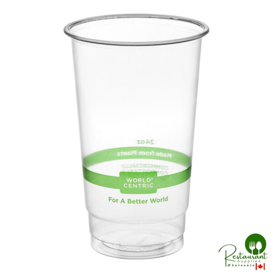World Centric 24 oz. PLA Plastic Compostable Cold Cup - 1,000/Case
